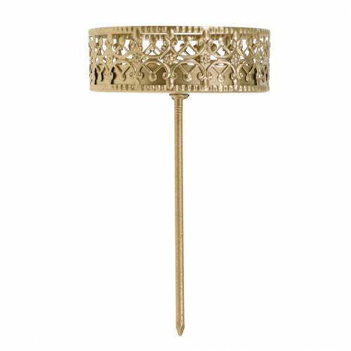 Prodotto Portacandele floreali da collegare dorati Ø7,4 cm H12,5 cm 4 pezzi aspetto antico