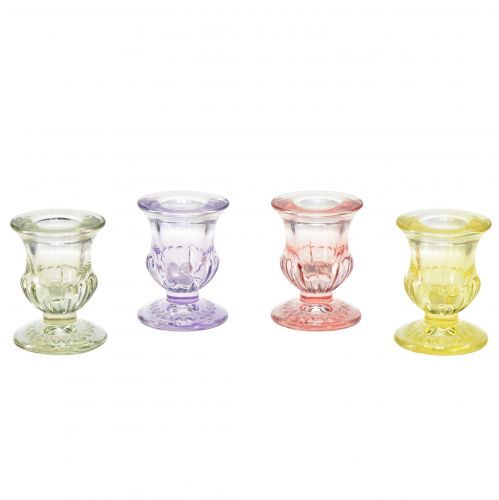 Prodotto Portacandele in vetro Portacandele in vetro colorato Ø5cm H6cm 4pz