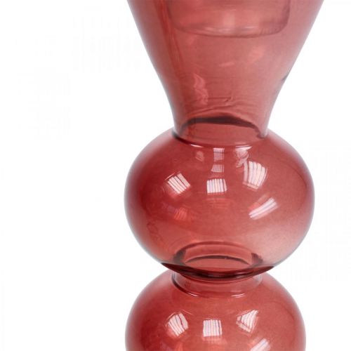 Prodotto Candeliere candelabro in vetro rosa/rosa Ø5-6cm H19cm 2pz