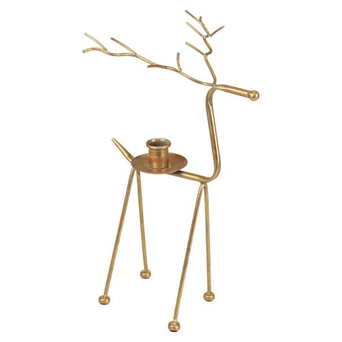 Floristik24 Portacandele candelabro decorativo cervo in metallo H38,5 cm