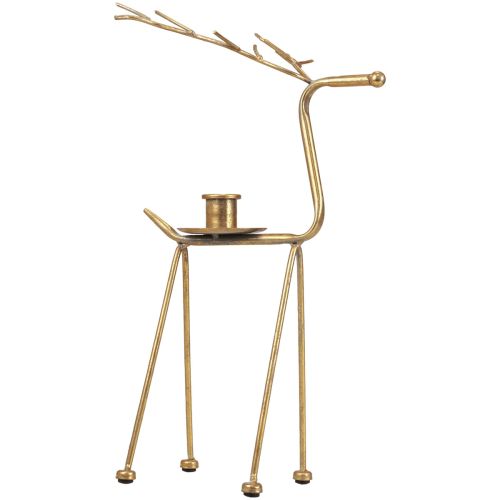 Floristik24 Portacandele candelabro decorativo cervo in metallo H38,5 cm