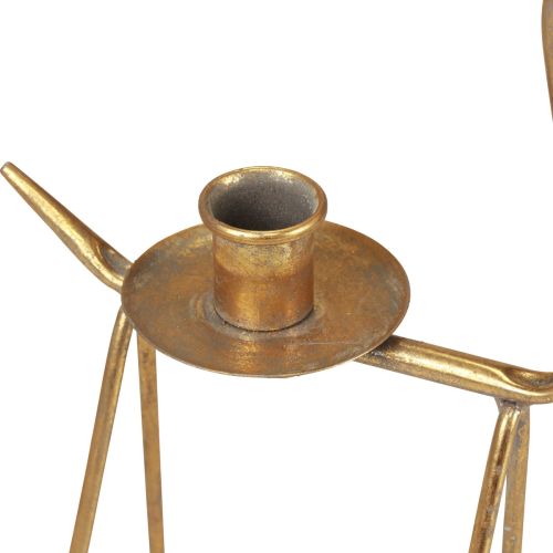 Floristik24 Portacandele candelabro decorativo cervo in metallo H38,5 cm