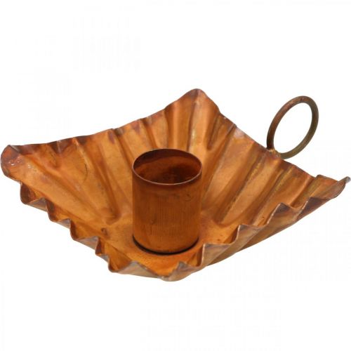 Floristik24 Portacandela vintage per candele coniche metallo effetto ruggine 9cm 6 pezzi