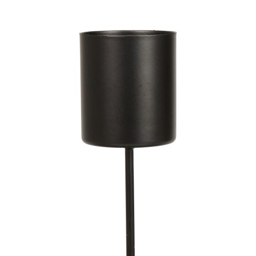 Floristik24 Portacandele a innesto, portacandele, nero, Ø3,5 cm, 4 pezzi