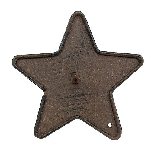 Portacandele stella da attaccare 9cm marrone