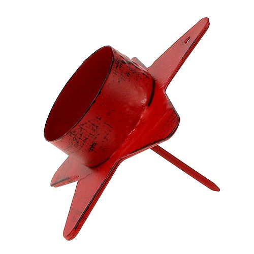 Floristik24 Portacandele a forma di stella per tealight 10x7cm rosso