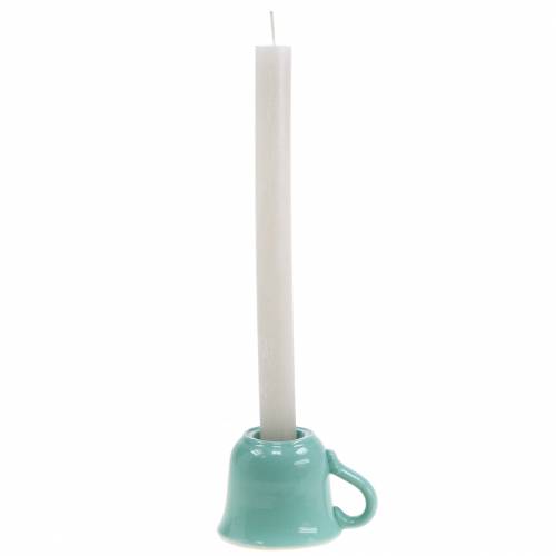 Floristik24 Coppa portacandela Ø7.5cm H6cm verde 3pz