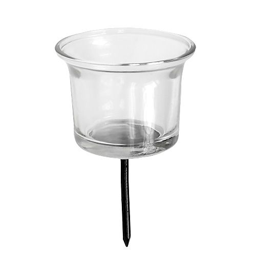 Portacandele per tea light Ø6cm H10cm vetro trasparente