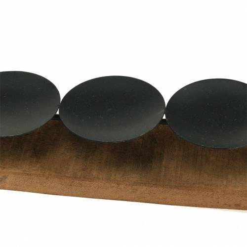 Floristik24 Portacandele in legno di teak natura 60cm