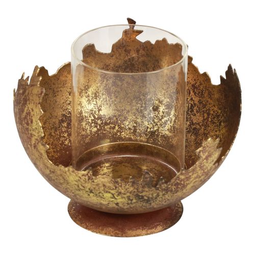 Floristik24 Decorazione da tavolo Lanterna natalizia in metallo antico 12 cm Ø15 cm