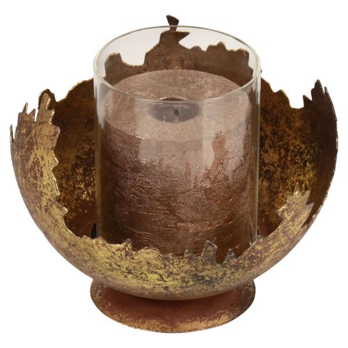 Floristik24 Decorazione da tavolo Lanterna natalizia in metallo antico 12 cm Ø15 cm