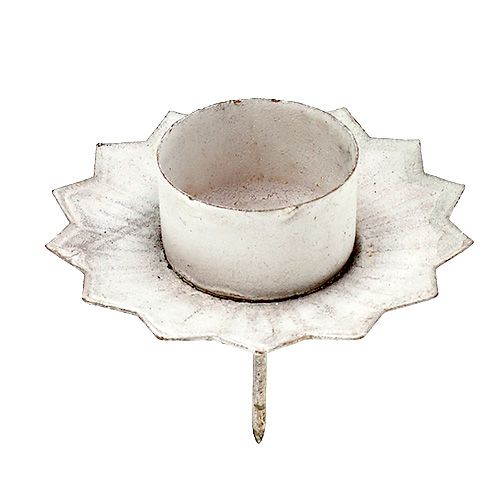Floristik24 Candeliere per tea light crema Ø9cm H9cm