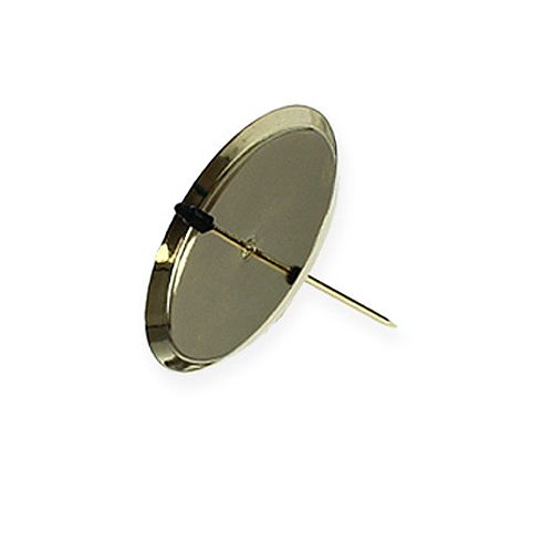 Floristik24 Portacandele oro Ø7cm 4 pz