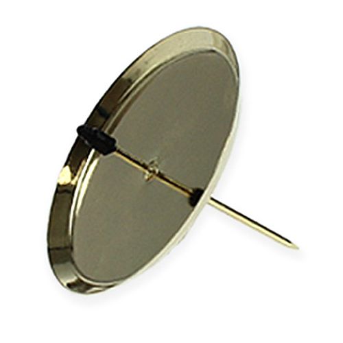 Set di 4 porta candele in metallo dorato con spillo | Floristik24.it