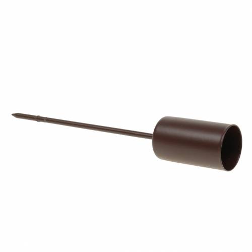Prodotto Portacandele per candele a bastoncino marrone Ø2,3 cm H14 cm 4 pz