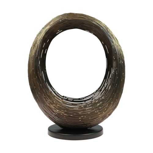 Floristik24 Portacandele scultura decorativa in metallo portacandele H33,5 cm