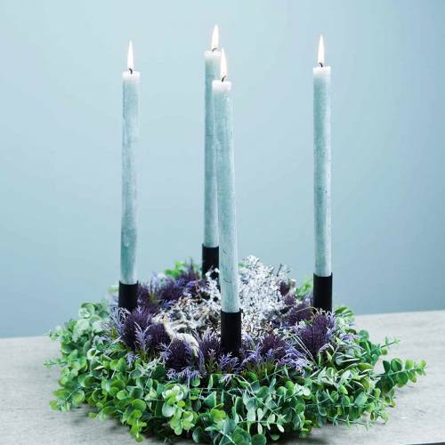 Prodotto Portacandele nero per candele a bastoncino 15 cm 4 pezzi