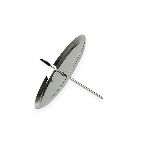 Portacandele argento Ø8cm 4 pz