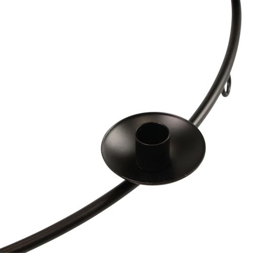 Floristik24 Candeliere portacandele sospeso nero Ø39cm
