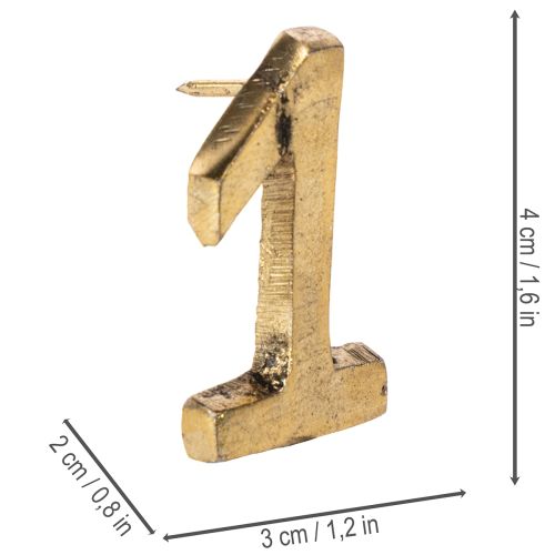 Spille per candela dell'Avvento, numeri da 1 a 4, set da 4, 4 cm, 4 pezzi | Floristik24.it