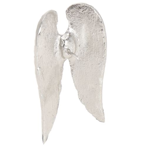 Prodotto Spilli per candele ali d'angelo di Natale argento 4×7cm 4 pezzi