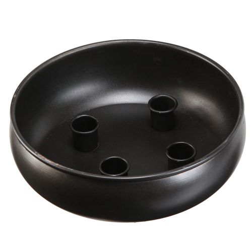 Floristik24 Portacandele portacandele bastoncino nero con magneti Ø20cm