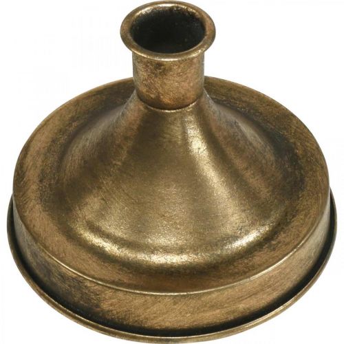 Floristik24 Candeliere Candeliere in metallo dorato aspetto antico H8.5cm