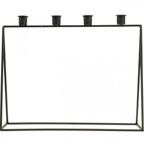 Prodotto Candeliere Candeliere Nero Ghirlanda dell'Avvento L38cm H31cm