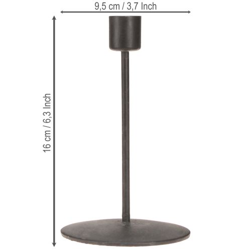 Prodotto Portacandele in metallo portacandele marrone antico H16cm 2 pezzi