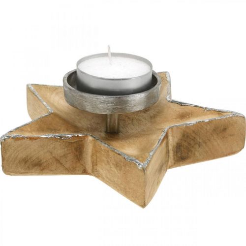 Prodotto Candeliere, decorazione da tavola Natale, candeliere stella H7cm Ø20cm/6.5cm