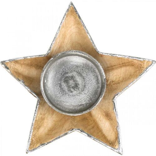 Prodotto Candeliere, decorazione da tavola Natale, candeliere stella H7cm Ø20cm/6.5cm