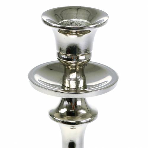 Floristik24 Candeliere argento H35cm
