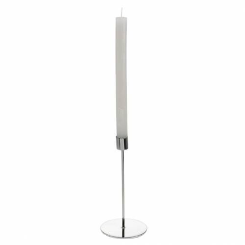 Floristik24 Candeliere Ø5cm H11cm argento 4 pezzi