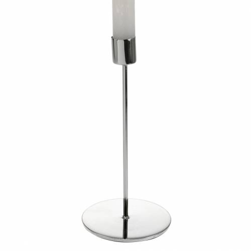 Floristik24 Candeliere Ø5cm H11cm argento 4 pezzi