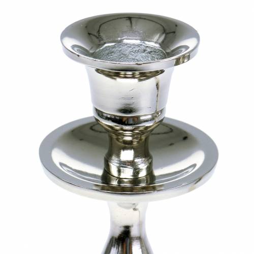 Floristik24 Set di 2 candelabri in argento di H29 cm