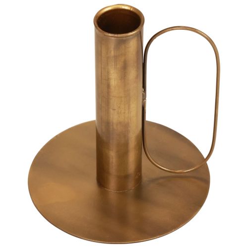 Candeliere in metallo aspetto ottone Ø8,5 cm
