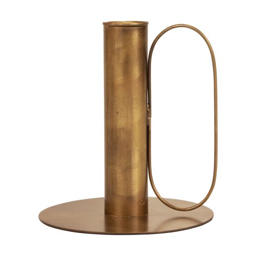 Floristik24 Candeliere in metallo aspetto ottone Ø8,5 cm