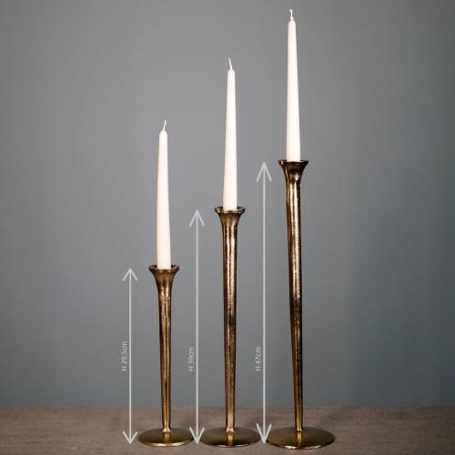 Floristik24 Candeliere oro antico Ø9,5cm H29,5cm