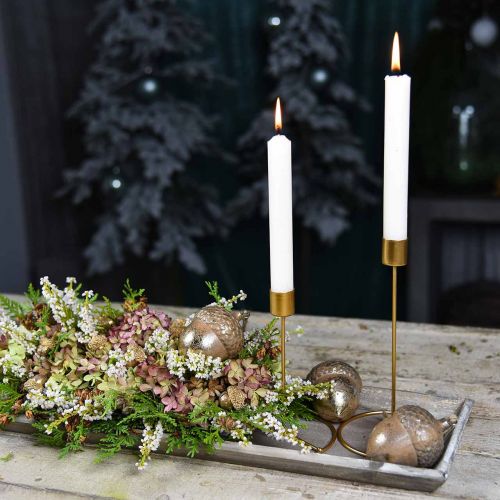 Prodotto Candeliere oro decorazione da tavola in metallo Per candela Ø10cm H15cm