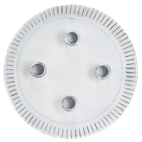 Prodotto Stampo per torta piatto candela con 4 portacandele bianco Ø25cm