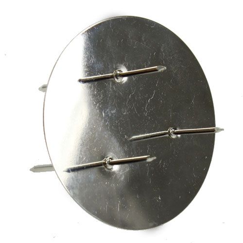 Floristik24 Corona dell&#39;avvento borchia argento Ø8cm