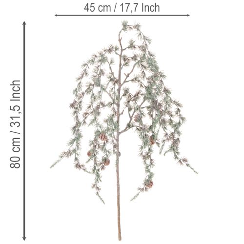 Ramo di pino artificiale con pigne, ramo di pino decorativo, artificiale, 80 cm, 3 pezzi | Floristik24.it