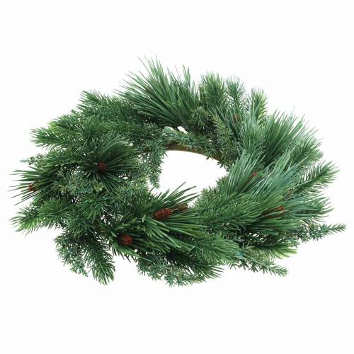 Floristik24 Ghirlanda di conifere mix ghirlanda artificiale verde Ø28cm