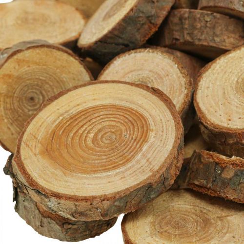 Dischi di legno deco spruzza legno di pino rotondo Ø2–3cm  500g-04513