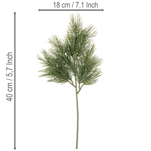 Rami di pino artificiali per decorazioni invernali, 40 cm, 4 pezzi | Floristik24.it