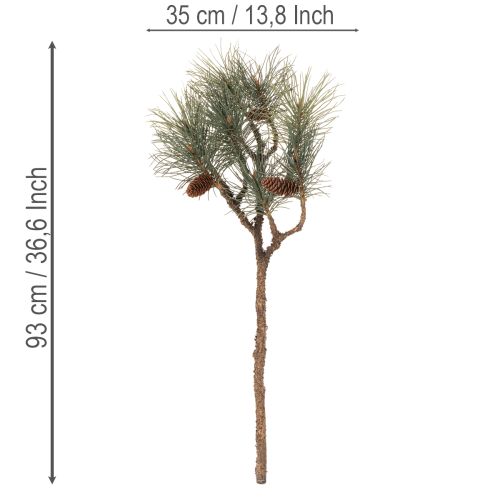 Ramo di pino artificiale con pigne, decorazione per soggiorno, 93 cm | Floristik24.it