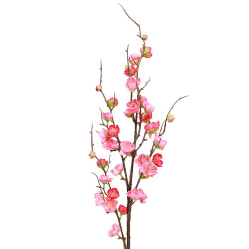 Floristik24 Decorazione ramo di ciliegio in fiore ramo artificiale rosa scuro 96 cm 2 pezzi