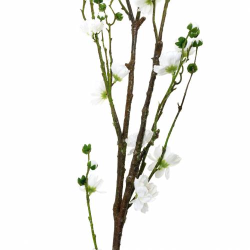Floristik24 Ramo di fiori di ciliegio ramo decorativo artificiale bianco decorazione primaverile di fiori di ciliegio