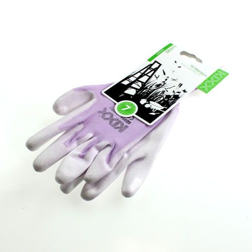 Floristik24 Guanti da giardino Kixx taglia 7 bianco, lilla