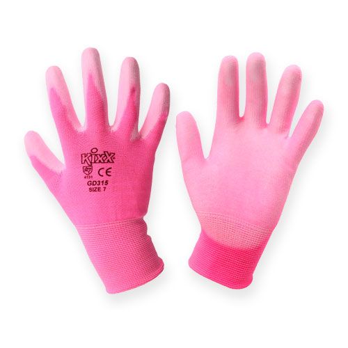 Floristik24 Guanti da giardino Kixx taglia 7 rosa, rosa